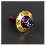 100% nagelneu TIANXIANG canjiao Shop 2. STCK Elektrische Motorrad Kotflügelschraube 304 Edelstahl s Tel Bunte Schraube M6 Äußere Hexenflanschkappe (Color : Green)