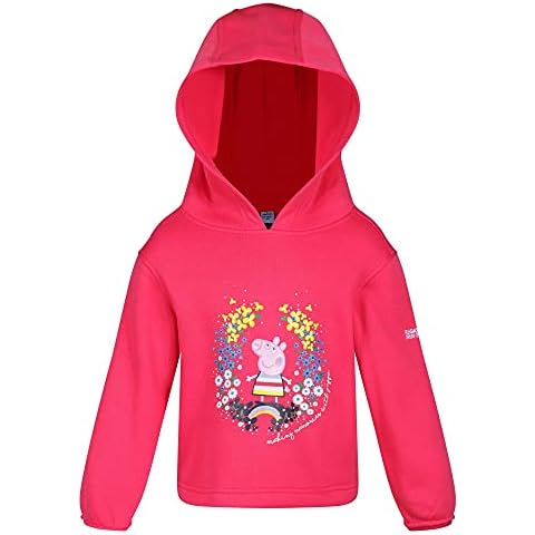 Regatta Peppa Hoody, Forro Polar Peppa Pig con Capucha, Bright Blush Cover