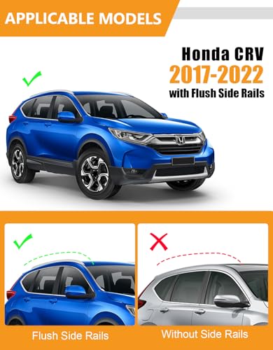 Lockable 260lbs Roof Rack Cross Bars for Honda CR-V 2017-2022 with Flush Rails, Aluminum Literals
