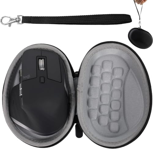 LINGHUANG Portable Hard Case,EVA Mouse Travel Case for Logitech MX Master 3S,MX Master 3, 2, 1 Advanced Wireless Mouse-Black - Image 4