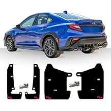 RokBlokz Mud Flaps for 2022+ Subaru WRX - Multiple Colors Available - Mud Guards are Custom Cut and Fit - Includes All Mounting Hardware Black with Red Logo, Original