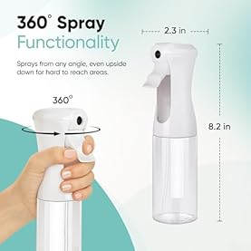 Alternative view of Aquableu Spray Bottle for Hair – Continuous Mist Spray Bottle for Hair Care, Styling, Cleaning, Plants, Pets & Essential Oils (Pack of 2 - Clear, 6.76oz/200ml)