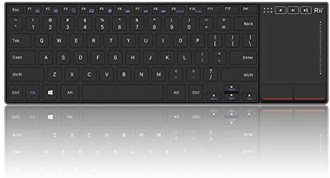 Rii K22 Ultra Slim 2.4GHz Mini Wireless Multimedia Keyboard with Touchpad,Aviation Aluminum Alloy Cover and Rechargable Li-ion Battery for PC,Laptop,Raspberry Pi2,Smart TV,IPTV,Android Box