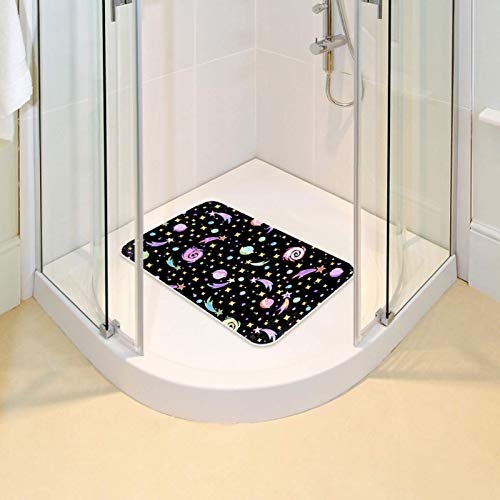 Alfombrilla de baño ovalada de alta resistencia color negro 7