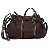 Material: piel sintética Gabor Carina, Bolso Bandolera Mujeres, marrón Oscuro, 34x9x27,5