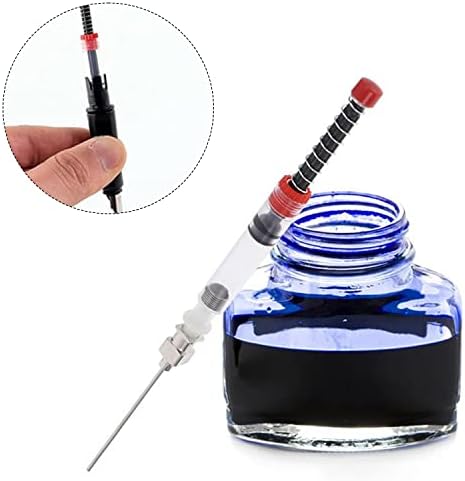 ALLY-MAGIC 5 Pack Fountain Pen Ink Syringe Filler Ink Filling Syringe Converter Blunt Needle Tip with Removable Blunt Needle Tip for Ink Converter Cartridges Y2GBXMQ (A)