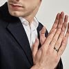 Titaniumcentral 6mm 8mm Damen Herren Wolfram Ring Ehering Hochzeitsband Trauringe Pinsel Silber mit Schwarz Blau (Schwarz(6mm),55 (17.5)) #3