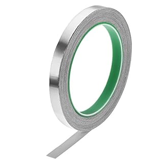 uxcell 10mm Aluminum Foil Tape High Temperature Tape for HVAC,Sealing,Patching Hot and Cold Air Ducts Adhesive Tape 20m/65ft