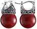 Lova Jewelry Glass Pearl Earring (Red)