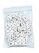 FEQM Pre-Sorted Letter Beads (6mm 50 pcs, White - Black Letter I)