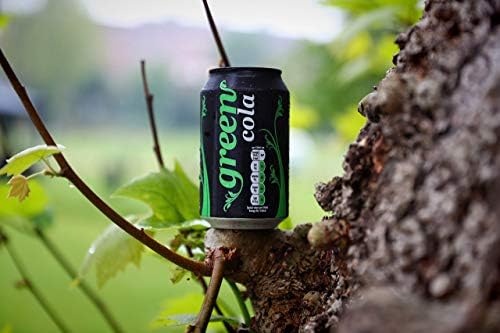 Green Cola Cans 24 Pack, No Sugar Soft Drink, 0 Calories, No Aspartame, Natural Caffeine, 100% Taste - Bulk Pack of 24 Cans x 330 ml