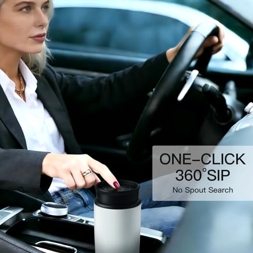 Ahorra 26% en taza de café de viaje con tapa 360° - $13.99