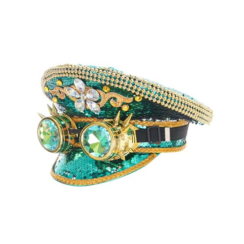 Chapeau de capitaine à strass Morain pour EVJF et soirées club chic