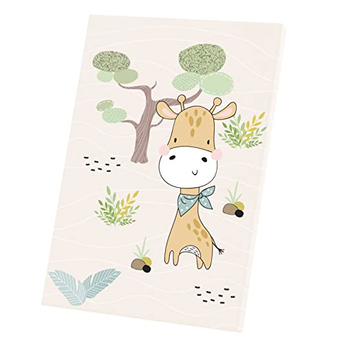 Toile imprimée girafe humour pour salon moderne et décoration de chambre d'enfant