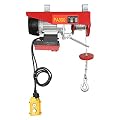 660LBS Elec Hoist with Wireless Remote Control & Single/Double Slings Electric Winch, Steel Elec Lift, 110V 2 in 1 Elec Hoist for Lifting in Factories, Warehouses, Construction Sites (660LBS)