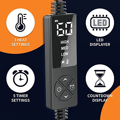 ELEKHEAL Sinus Relief Mask with 3 Heat Settings for Sinus Pressure Headache Relief,Extra Large Heated Eye Mask Electric Heating Pad for Face,Sinusitis,Dry Eye Therapy,Tension Headache Relief,Black