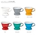 Creano XXL Porcelain Coffee Dripper White - Ceramic Cone Brewer - Pour Over Coffee Maker - Filter Size 4 - huge and heavy quality 800gr/28oz - 6 Colours availeble