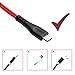 Micro USB Cable 1Ft 3 Pack, Cabepow Android Charger Cable, Durable Premium Nylon Braided Fast Phone Charger Cord for Samsung Galaxy S7 S6 S7 S5,Note 5 (Red)