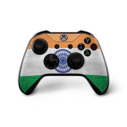 Decal Gaming Skin Compatible with Xbox One X Controller - Officially Licensed Skinit Originally Designed India Flag Distressed Design