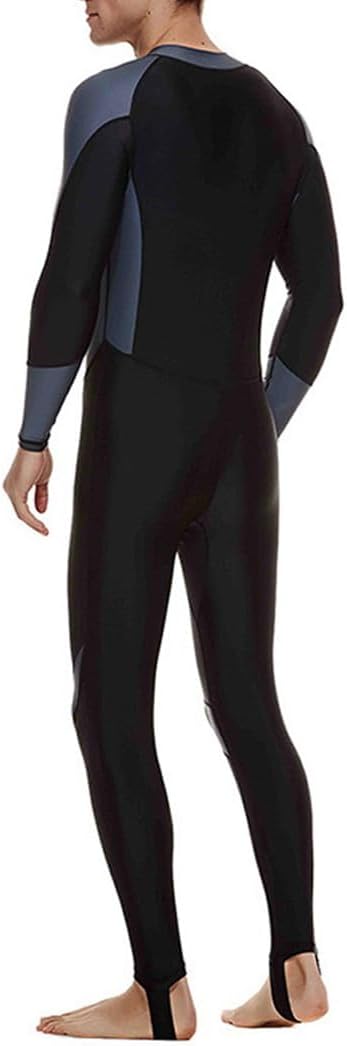 Wetsuit Men Plus Size Long Sleeve Front Zip Quick-Dry Rash Guard Athletic Swimsuit for Swimming Diving Surf Kayaking