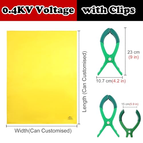 Tapis isolant pour transformateur pour éviter les chocs électriques 1000V avec clips