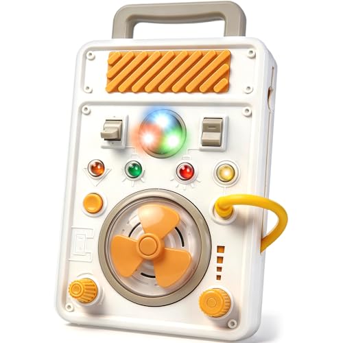 Montessori Toy Busy Board for 1 Year Old Airplane Essential Travel Toys Roadtrip Activities for Toddler Boy Toy Educational LED Light Switch Learning Activity Sensory Board for Toddler 1-3 Girl Gift