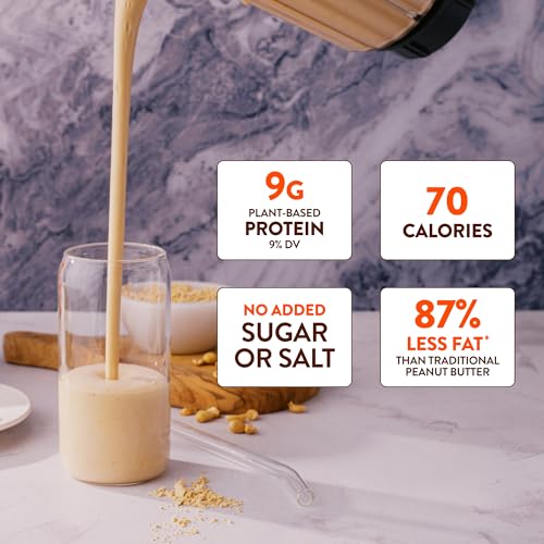 Image of PBfit 24 Ounce Simply Peanut Powdered Peanut Powder, No Added Sugar or Salt, Non-GMO, Plant-Based, Gluten-Free Protein Powder, 9g of Protein 9% DV (Pack of 4)