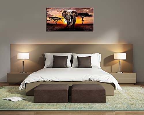 Xxmwallart Fc3050 Canvas Wall Art Elephant Picture African Wild Animals Artwork Painting Print For Living Room Bedroom Kitchen Home And Office Wall Decor #TOP4