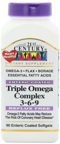 Triple Omega Complex 3-6-9 - 90 softgels,(21st Century) by 21st Century Health Care