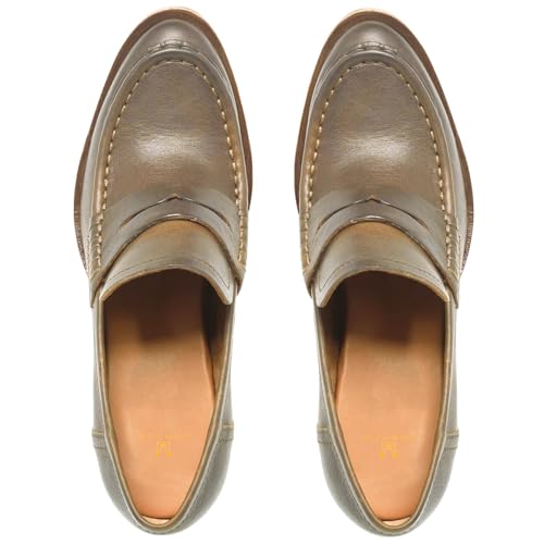 Image of MOOMMO Women Chunky Platform Loafers Pumps Round Closed Toe Slip On Penny Loafers Suede Block High Heels Oxford Shoes Formal Classic Thick Heel Dress Loafer Office Ladies Vintage Comfort 4-11 M US