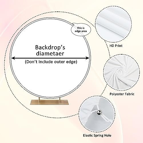 DORCEV Diameter 7.2ft Cosmic Mars Round Backdrop Cover Universe Galaxy Circle Photography Background Planet Themed Backgrounds for Kids Birthday Party Decor Cake Table Photo Booth Props by DORCEV - Image 7