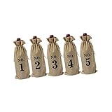 EXCEART Sacchetti Per Vino in Lino Vintage in Stile Europeo Per Matrimonio Set Numerato Per Degustazione Alla Cieca