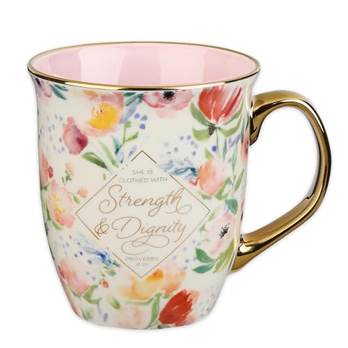 Christian Art Gifts Pastel Floral Ceramic Coffee Mug – 14