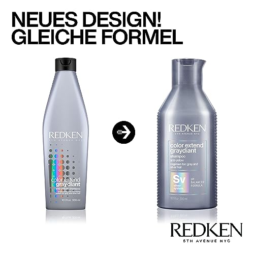 Foto von Redken Silbershampoo für graues und blondes Haar ohne Gelbstich, Color Extend Graydiant Shampoo, 1 x 300 ml