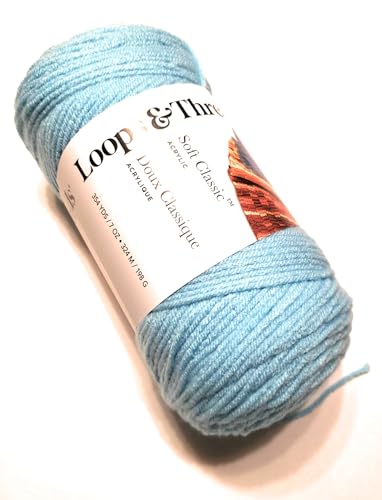 Soft Classic Yarn by Loops & Threads - 354 Yards - Weight: (4) Medium - Aqua