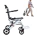 Produktbild Cadciehe Tragbarer Transit-Reiserollstuhl, Faltbar, Leicht (8,2 kg), für Erwachsene, Senioren, Transportrollstühle, Unterstützung 90 kg, Aluminium