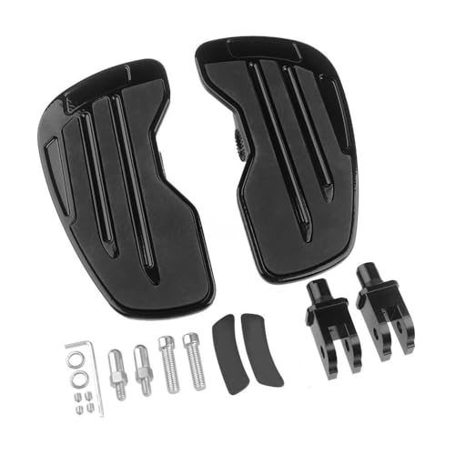 Repose-pieds moto lot de 2 en alu réglable noir pour Softail Sportster