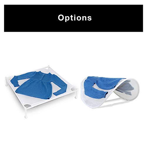 Smart Design Pop Up Adjustable Sweater Dryer With Adjustable Straps - Ventilair Breathable Mesh - For Drying Sweaters, Shirts, Clothing Garments - Home - (27 X 33 Inch) [White] #TOP5