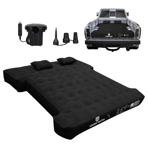 Umbrauto Air Mattress for 5.5-5.8 ft Full-Size Short Truck Beds, Inflatable Truck Tent Airbed with Pump, Pickup Camper Air Bed for Camping