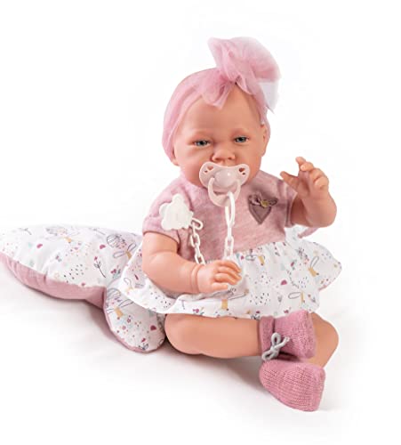 Muñecas Antonio Juan Recién Nacida con cojín Mariposa, Multicolor (33224) Cover