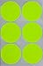 Etiketten Neon Gelb 50 mm runde Aufkleber – 5 cm Sticker 72 Stück von Royal Green