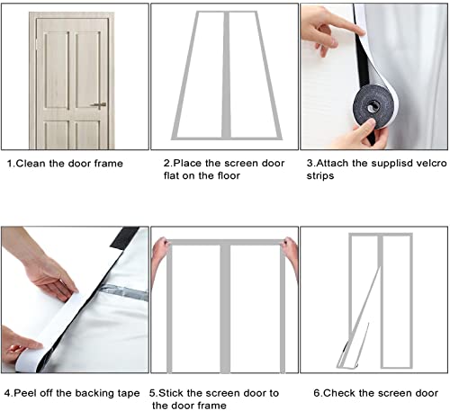 Magnetic Insulated Door Screen, The Whole Blackout Thermal Screen Door Self-Closing Privacy Thick Fabrics Door Curtain For Air Conditioner Room, Bedroom-Hands Free, Fit Doors Size Up To 34" X 80" #TOP7