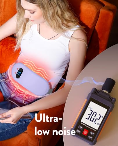 Image of Portable Heating Pad for Period Cramps: 6 Heat Levels and 6 Massage Modes | Cordless Electric 8s Fast Heating Large Belly Wrap Belt for Menstrual, Back Pain Relief - A Gift for Women Girls Her