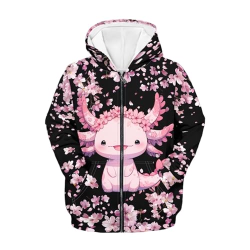 Image of Unisex Zipper Sweatshirt Boys Girls Hooded with 2 Pocket Pullover Hoodies for 6-16Y Kids