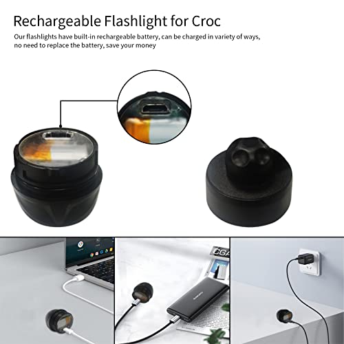 image for Vergissm Rechargeable Headlights for Croc, 2 PCs Small LED Lights for 