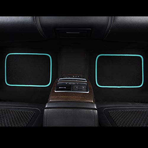 Car Pass Universal Waterproof Car Floor Mats With Heel Pad & Anti Slip Nibs, Mint Car Carpet Mats Fit For Suvs,Trucks,Sedans,Set Of 4 (Black And Mint) #TOP5