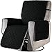 BXFUL Sesselschoner Relaxsessel Sesselauflage Relax,Sofaüberwurf 1 Sitzer Sesselschutz für Hunde Gesteppter Möbel-Schutz für Ledersofa (S,Schwarz)