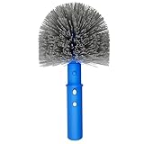 TidyMister Small Pool Brush Head for Cleaning Narrow Corners Steps, Stiff Wavy Bristles Round Brush Scrubber for Above Ground & Inground Pools, Cobweb Brush