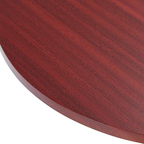 Yaheetech Height Adjustable Round Pub Table Counter Bar Mdf Top Table 360 Degree Swivel Bar Tables Tall Cocktail Tables Bistro Table, Mahogany #TOP5