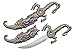 10â€ Fancy Metal Handle Decorative Purple Dragon Dagger Knife With Sheath